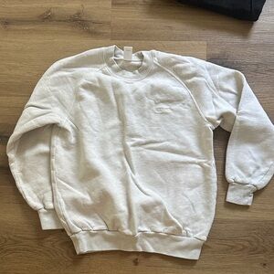 Classic Cream Crewneck Sweater